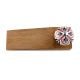 2 Pieces Black Pink Floral Crackle Ceramic Wooden Door Stopper